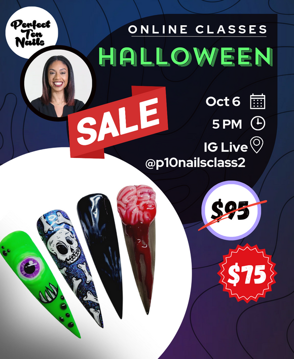 Halloween: Online Nail Art Class